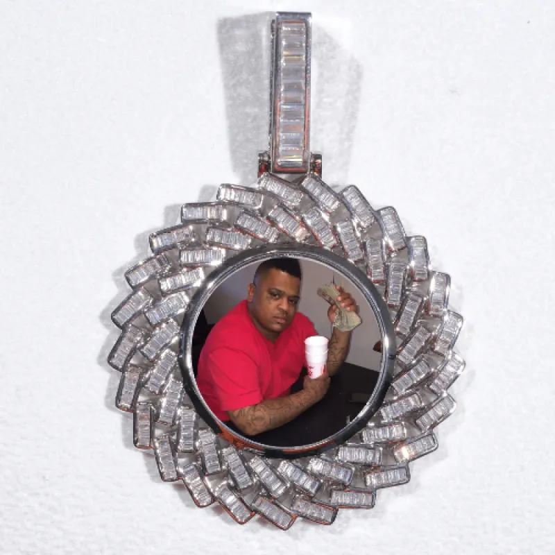 Large 3D Baguette Custom Picture Pendant sold by The GUU Shop