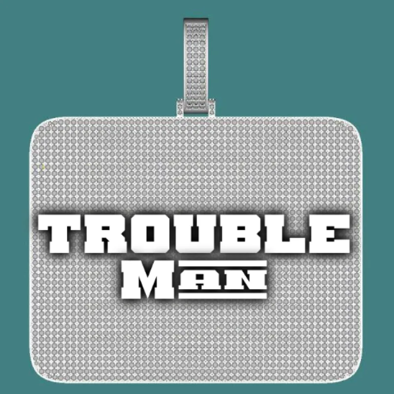 CUSTOM LETTER NECKLACE 3D BIG SQUARE sold by The GUU Shop