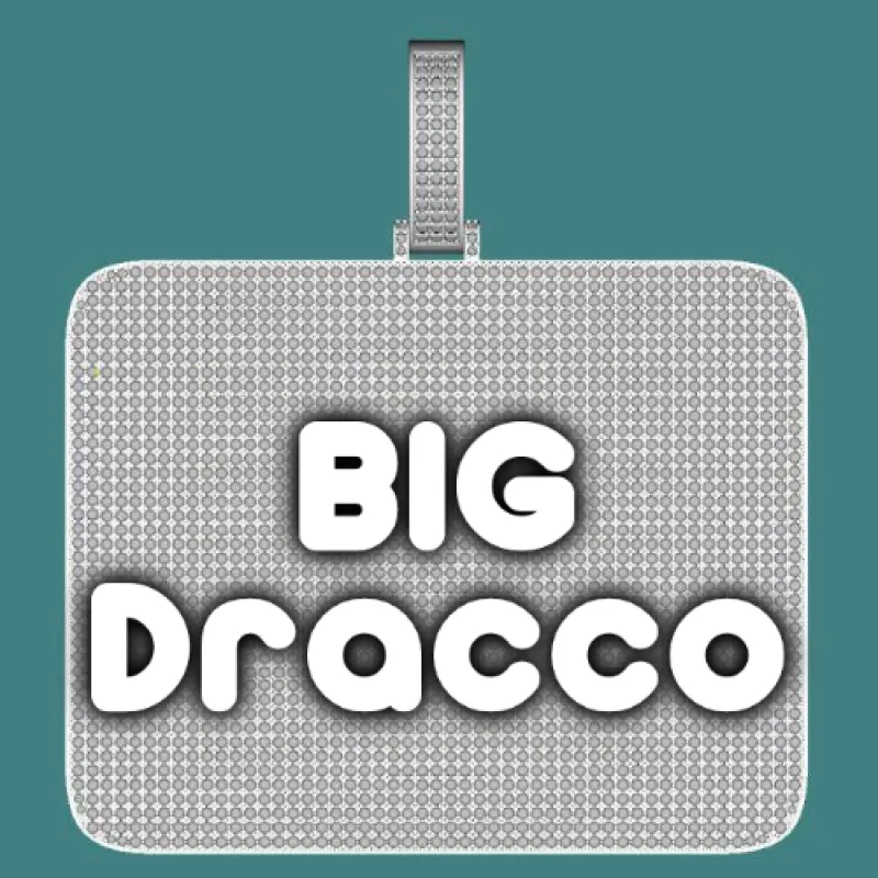 CUSTOM LETTER NECKLACE 3D BIG SQUARE sold by The GUU Shop