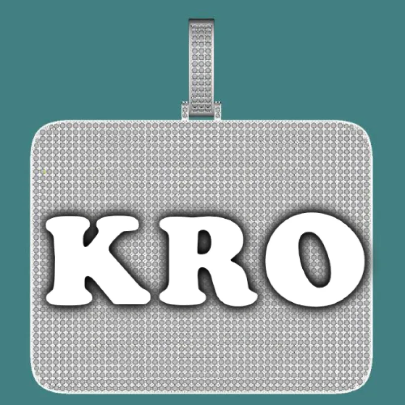 CUSTOM LETTER NECKLACE 3D BIG SQUARE sold by The GUU Shop