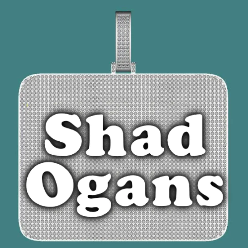 CUSTOM LETTER NECKLACE 3D BIG SQUARE sold by The GUU Shop