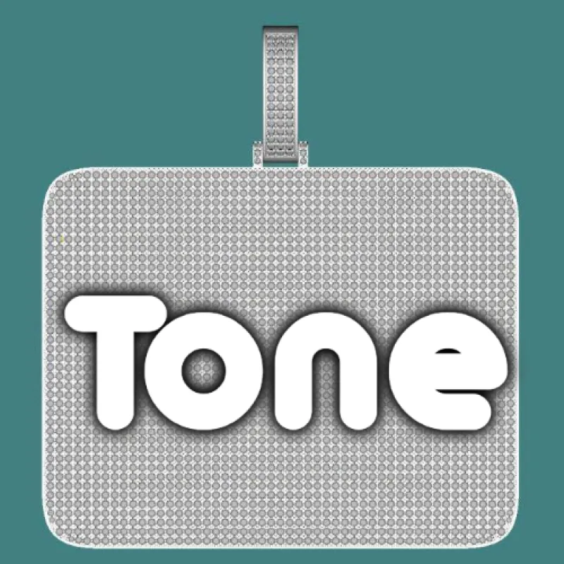 CUSTOM LETTER NECKLACE 3D BIG SQUARE sold by The GUU Shop