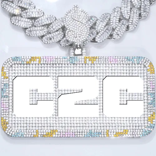 CUSTOM LETTER NECKLACE 3D COLORFUL SQUARE sold by The GUU Shop