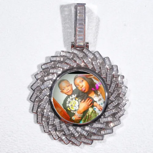Large 3D Baguette Custom Picture Pendant sold by The GUU Shop