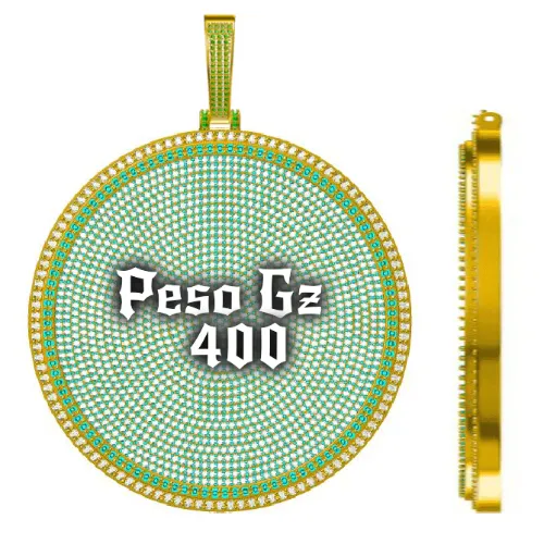 CUSTOM LETTER NECKLACE 3D BIG DISC sold by The GUU Shop