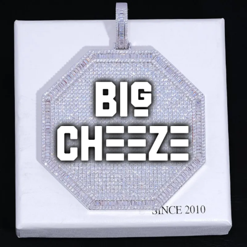 CUSTOM LETTER NECKLACE 3D BIG OCTAGON sold by The GUU Shop