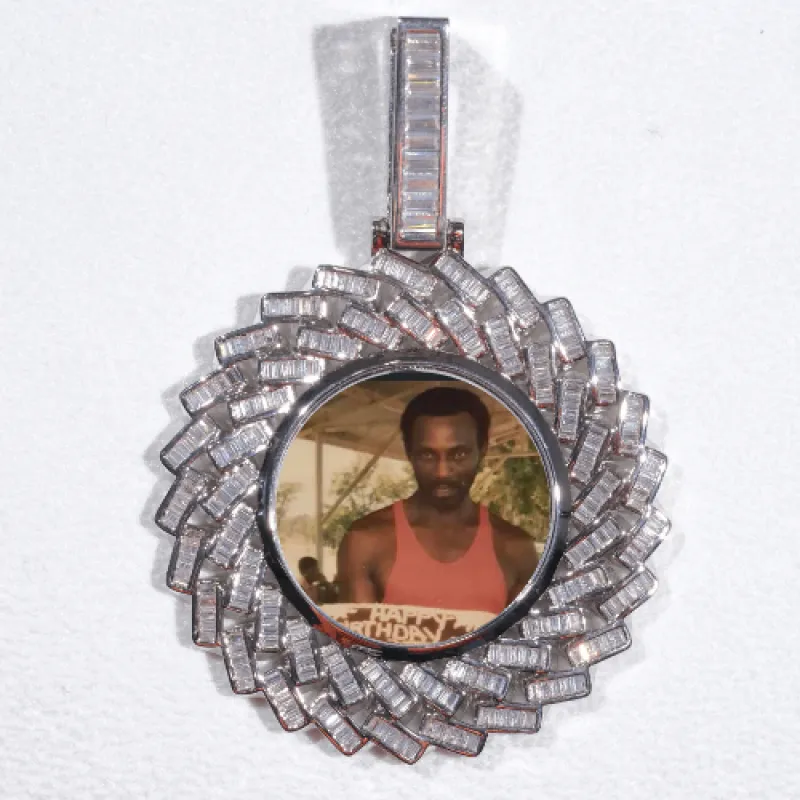 Large 3D Baguette Custom Picture Pendant sold by The GUU Shop