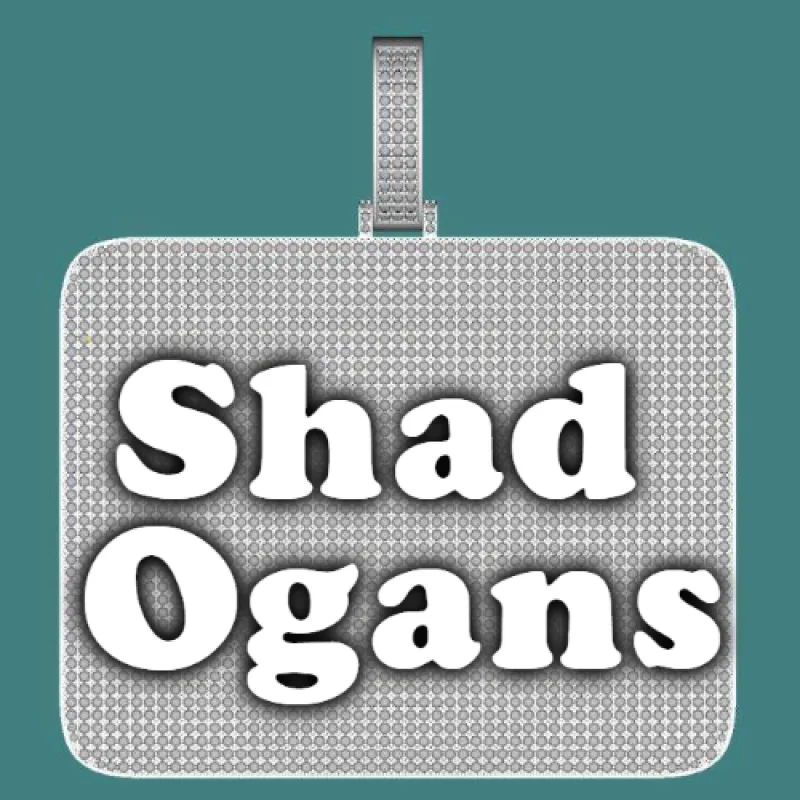 CUSTOM LETTER NECKLACE 3D BIG SQUARE sold by The GUU Shop