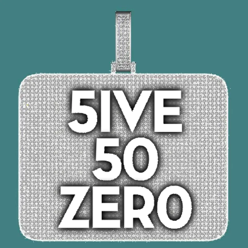 CUSTOM LETTER NECKLACE 3D BIG SQUARE sold by The GUU Shop