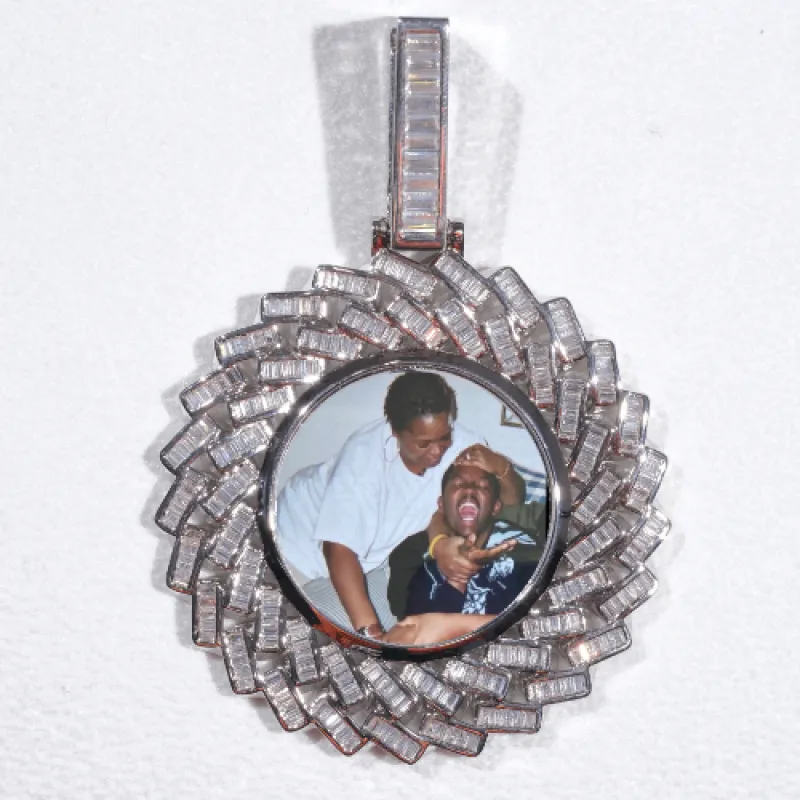 Large 3D Baguette Custom Picture Pendant sold by The GUU Shop