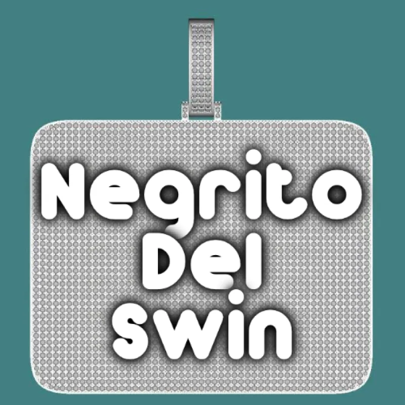 CUSTOM LETTER NECKLACE 3D BIG SQUARE sold by The GUU Shop