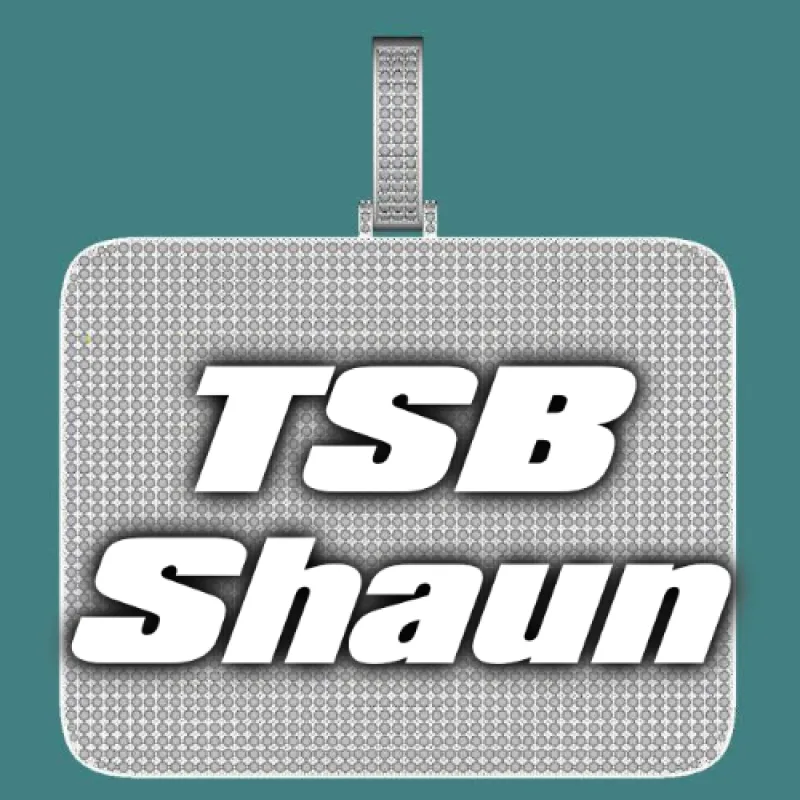 CUSTOM LETTER NECKLACE 3D BIG SQUARE sold by The GUU Shop