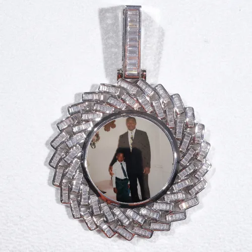 Large 3D Baguette Custom Picture Pendant sold by The GUU Shop