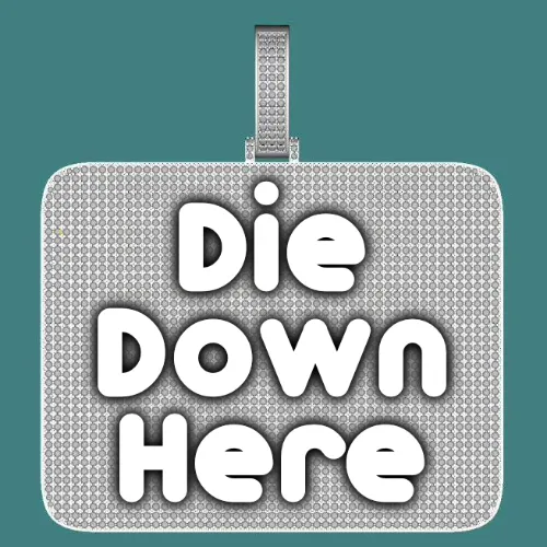 CUSTOM LETTER NECKLACE 3D BIG SQUARE sold by The GUU Shop