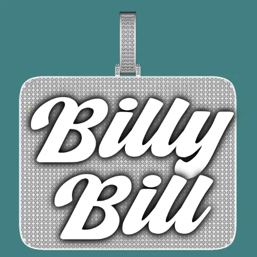 CUSTOM LETTER NECKLACE 3D BIG SQUARE sold by The GUU Shop