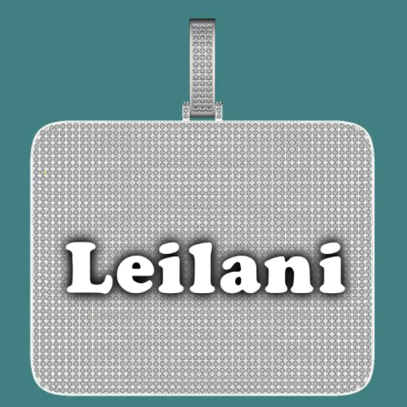 CUSTOM LETTER NECKLACE 3D BIG SQUARE sold by The GUU Shop