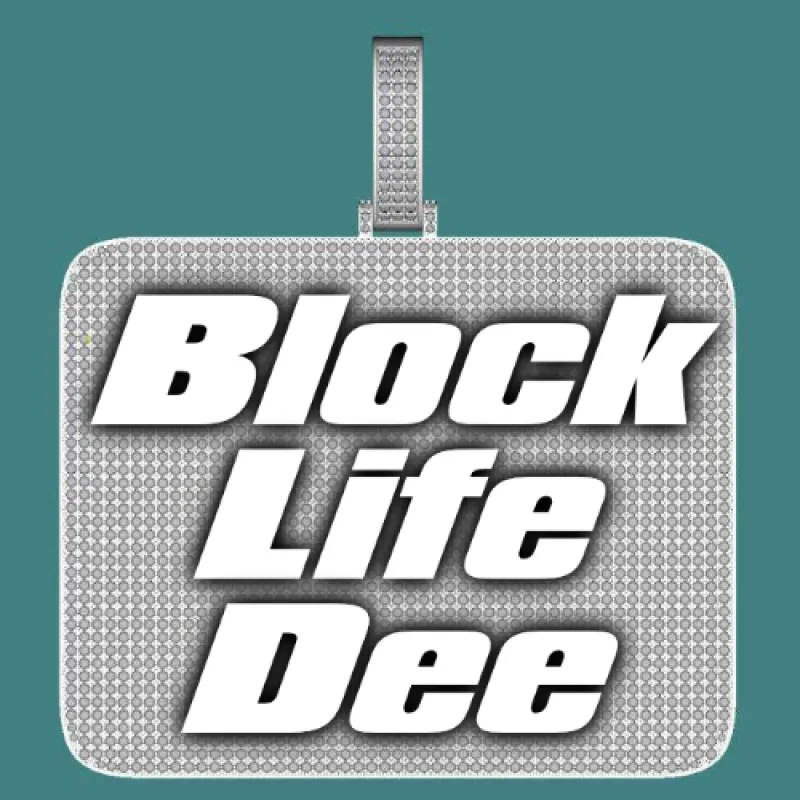 CUSTOM LETTER NECKLACE 3D BIG SQUARE sold by The GUU Shop