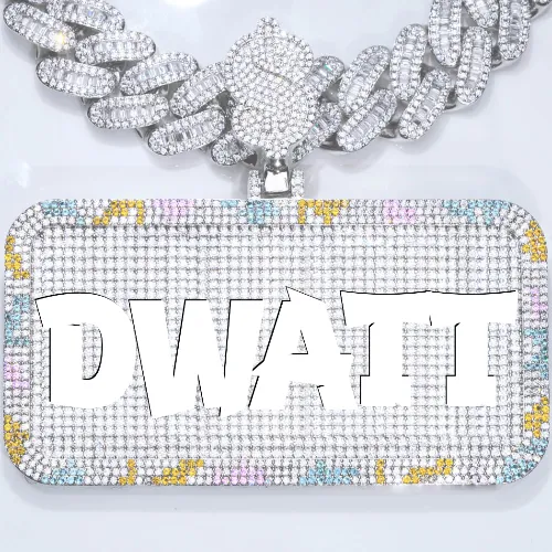 CUSTOM LETTER NECKLACE 3D COLORFUL SQUARE sold by The GUU Shop