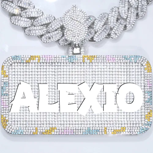 CUSTOM LETTER NECKLACE 3D COLORFUL SQUARE sold by The GUU Shop