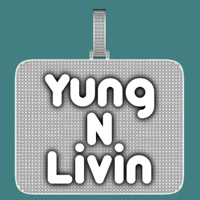 CUSTOM LETTER NECKLACE 3D BIG SQUARE sold by The GUU Shop