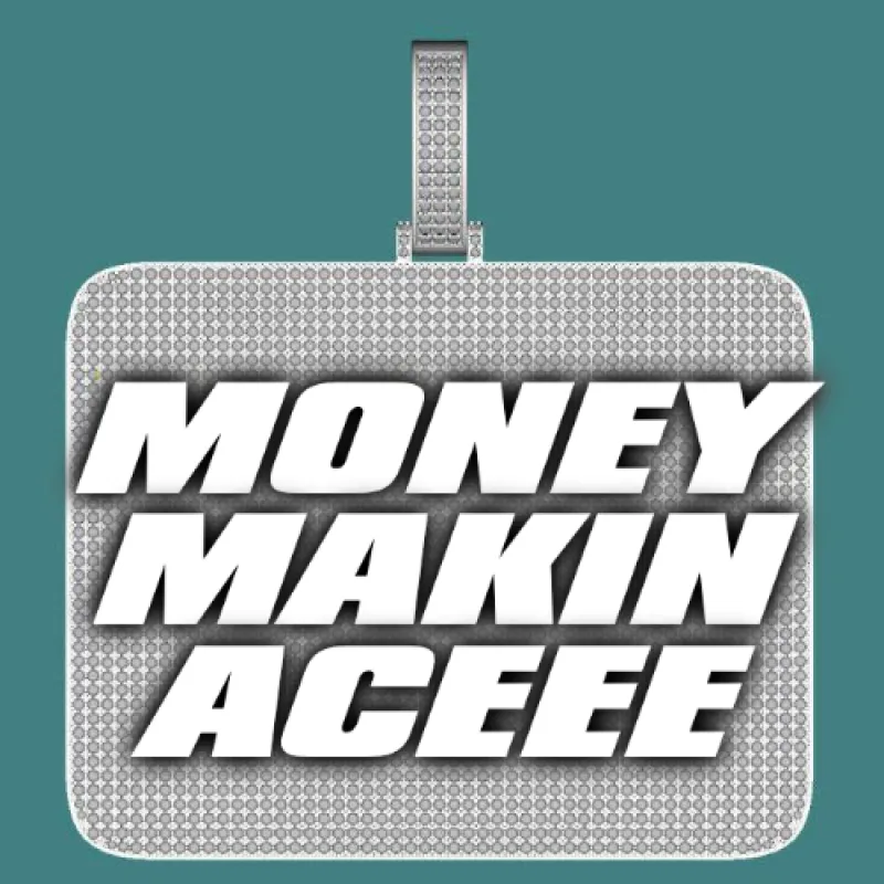 CUSTOM LETTER NECKLACE 3D BIG SQUARE sold by The GUU Shop