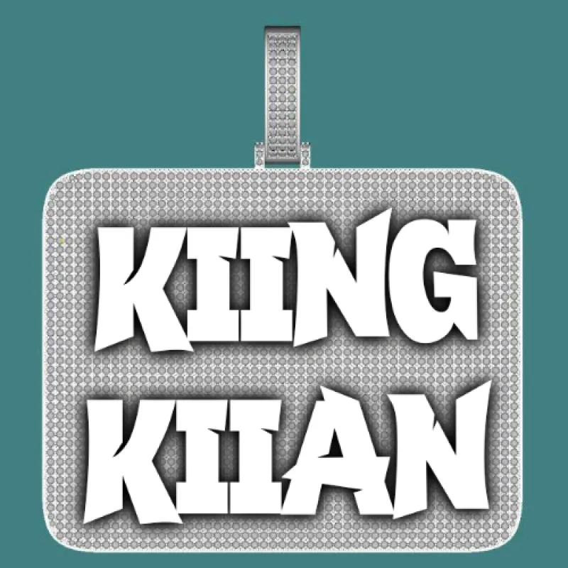 CUSTOM LETTER NECKLACE 3D BIG SQUARE sold by The GUU Shop