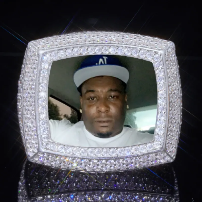 3D CUSTOM PICTURE ICED RING sold by The GUU Shop