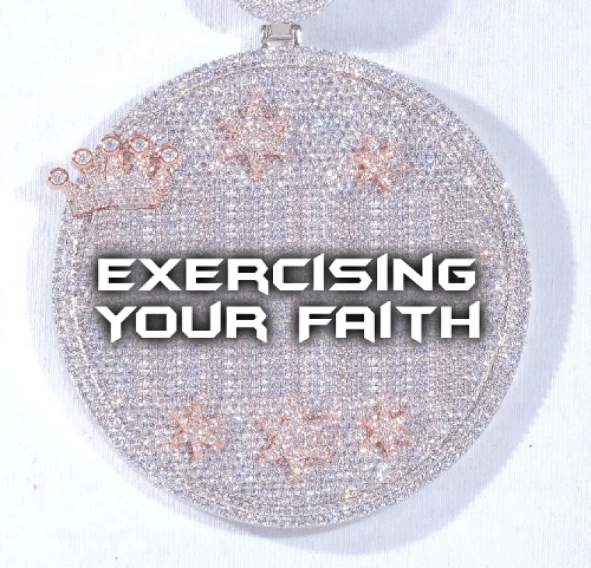 CUSTOM LETTER NECKLACE 3D BIG CROWN DISC sold by The GUU Shop