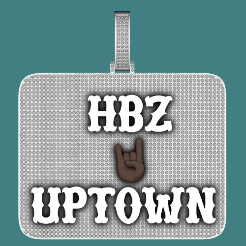 CUSTOM LETTER NECKLACE 3D BIG SQUARE sold by The GUU Shop