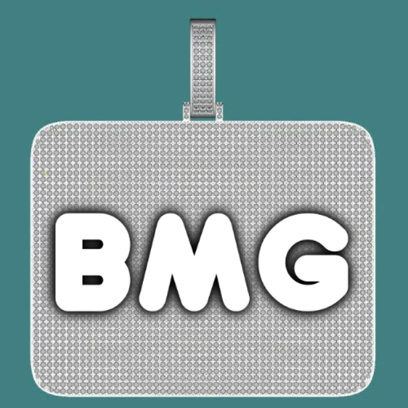 CUSTOM LETTER NECKLACE 3D BIG SQUARE sold by The GUU Shop