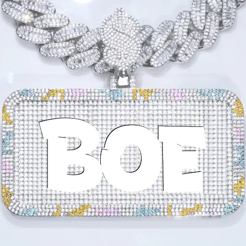 CUSTOM LETTER NECKLACE 3D COLORFUL SQUARE sold by The GUU Shop