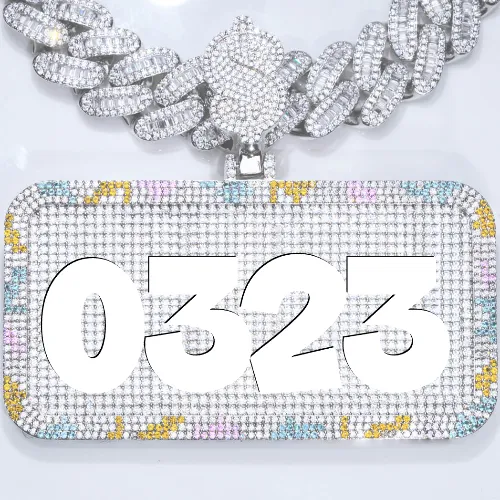 CUSTOM LETTER NECKLACE 3D COLORFUL SQUARE sold by The GUU Shop