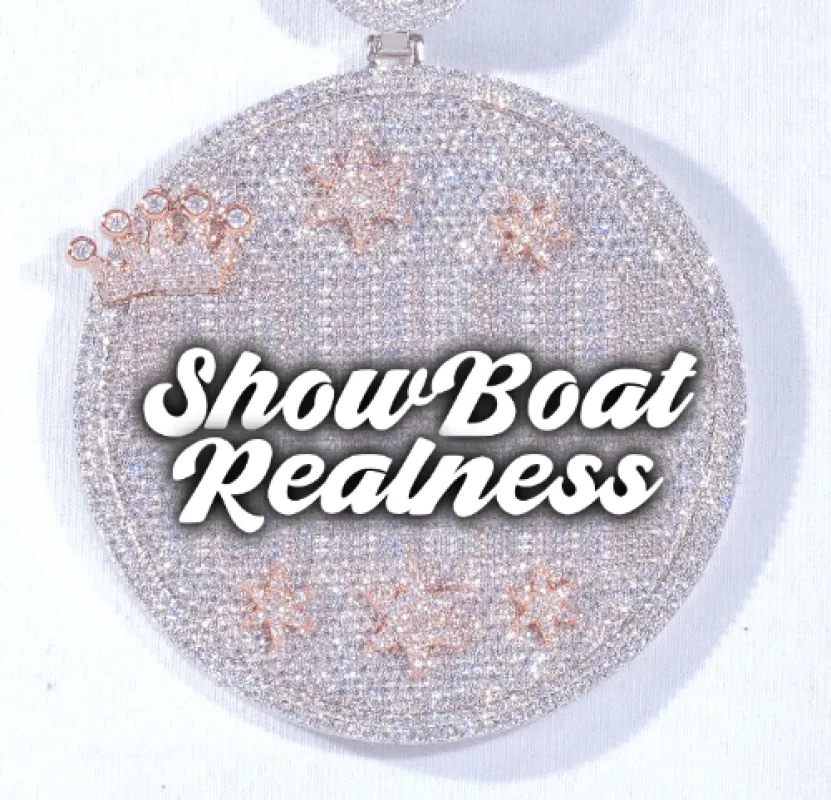 CUSTOM LETTER NECKLACE 3D BIG CROWN DISC sold by The GUU Shop