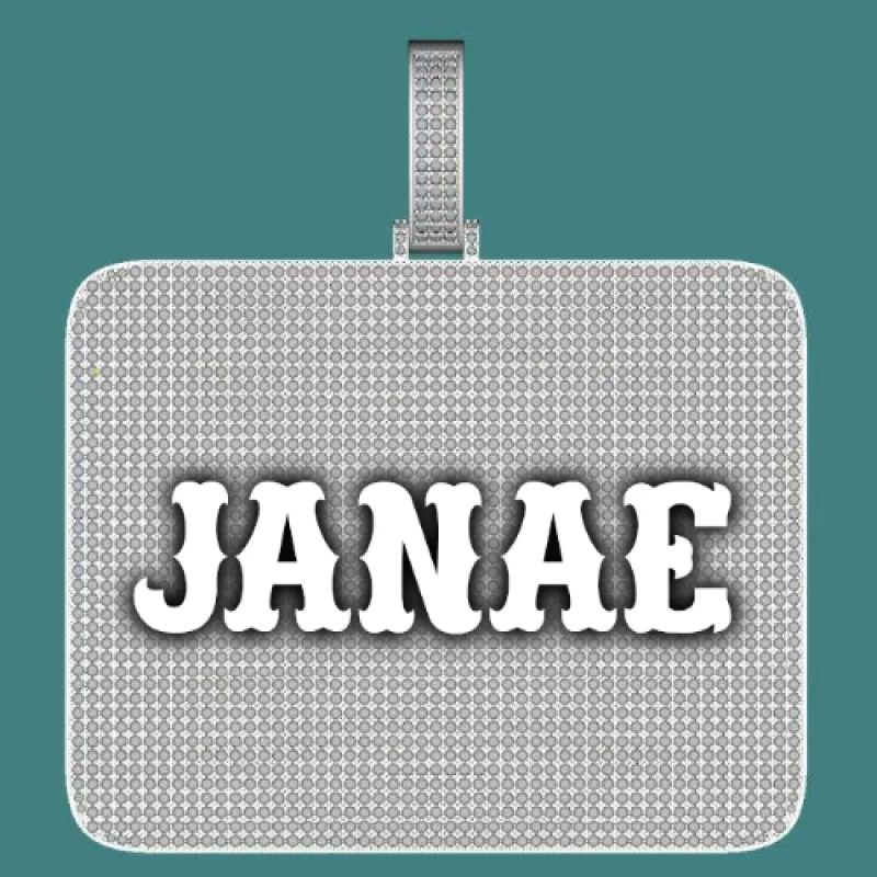 CUSTOM LETTER NECKLACE 3D BIG SQUARE sold by The GUU Shop