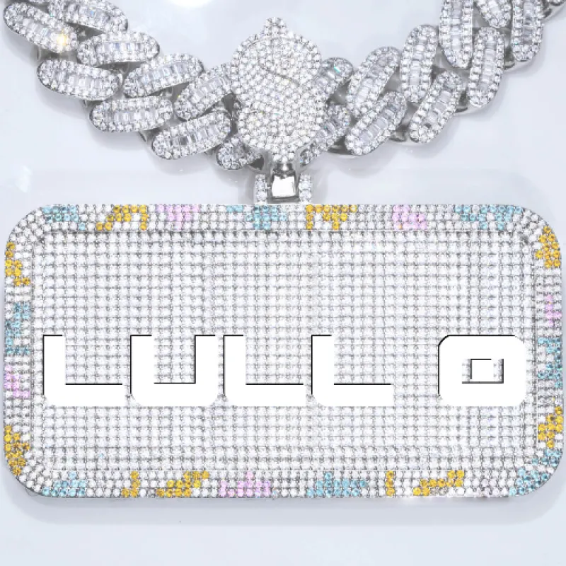 CUSTOM LETTER NECKLACE 3D COLORFUL SQUARE sold by The GUU Shop