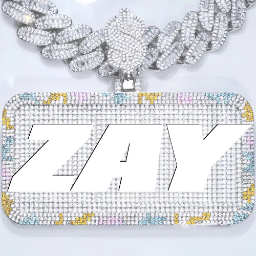 CUSTOM LETTER NECKLACE 3D COLORFUL SQUARE sold by The GUU Shop