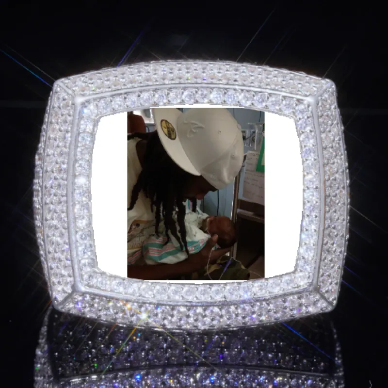 3D CUSTOM PICTURE ICED RING sold by The GUU Shop