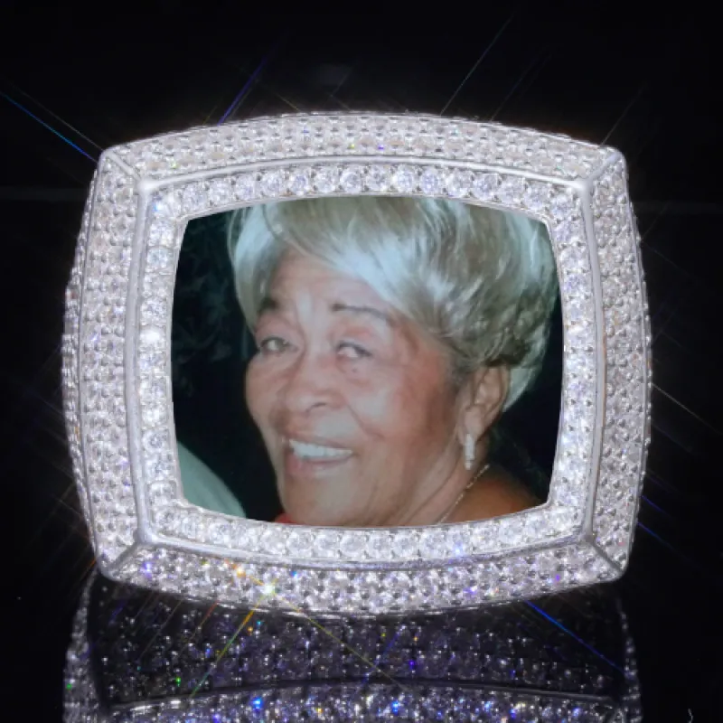 3D CUSTOM PICTURE ICED RING sold by The GUU Shop