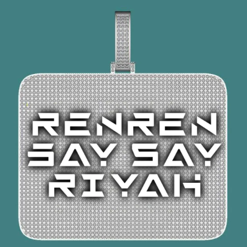 CUSTOM LETTER NECKLACE 3D BIG SQUARE made by The GUU Shop