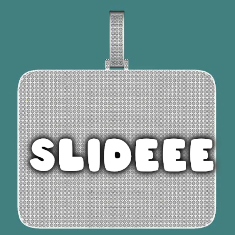 CUSTOM LETTER NECKLACE 3D BIG SQUARE sold by The GUU Shop