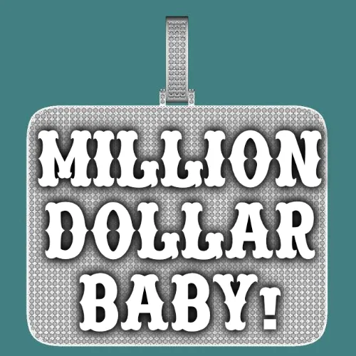 CUSTOM LETTER NECKLACE 3D BIG SQUARE sold by The GUU Shop