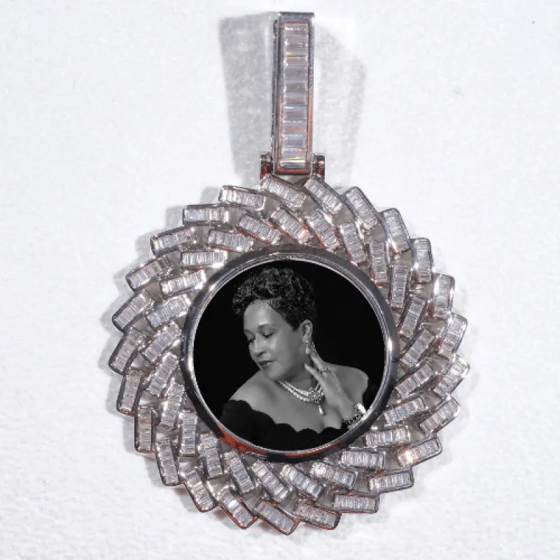 Large 3D Baguette Custom Picture Pendant sold by The GUU Shop