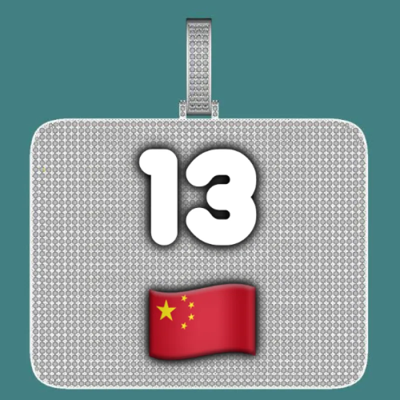 CUSTOM LETTER NECKLACE 3D BIG SQUARE sold by The GUU Shop