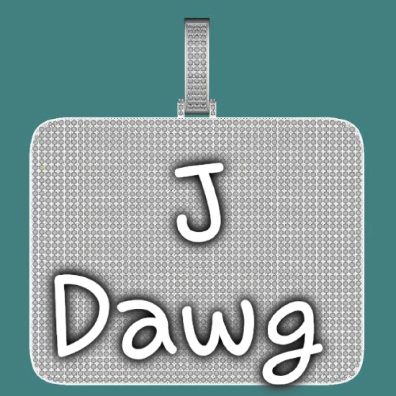 CUSTOM LETTER NECKLACE 3D BIG SQUARE sold by The GUU Shop