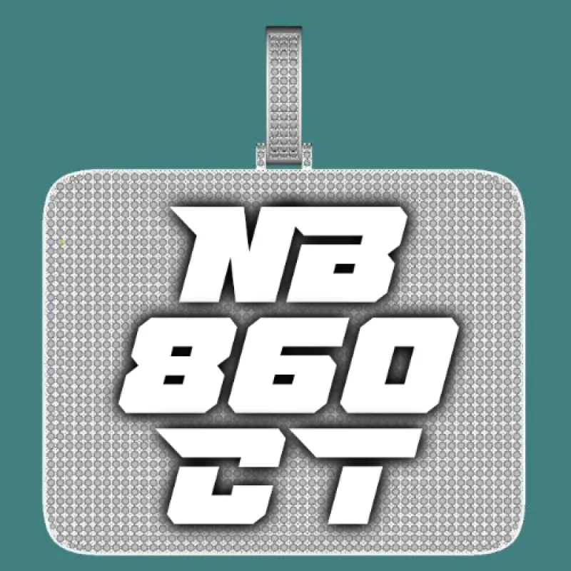 CUSTOM LETTER NECKLACE 3D BIG SQUARE sold by The GUU Shop