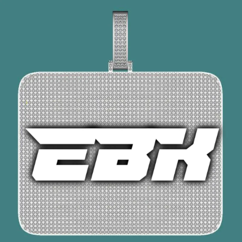 CUSTOM LETTER NECKLACE 3D BIG SQUARE sold by The GUU Shop