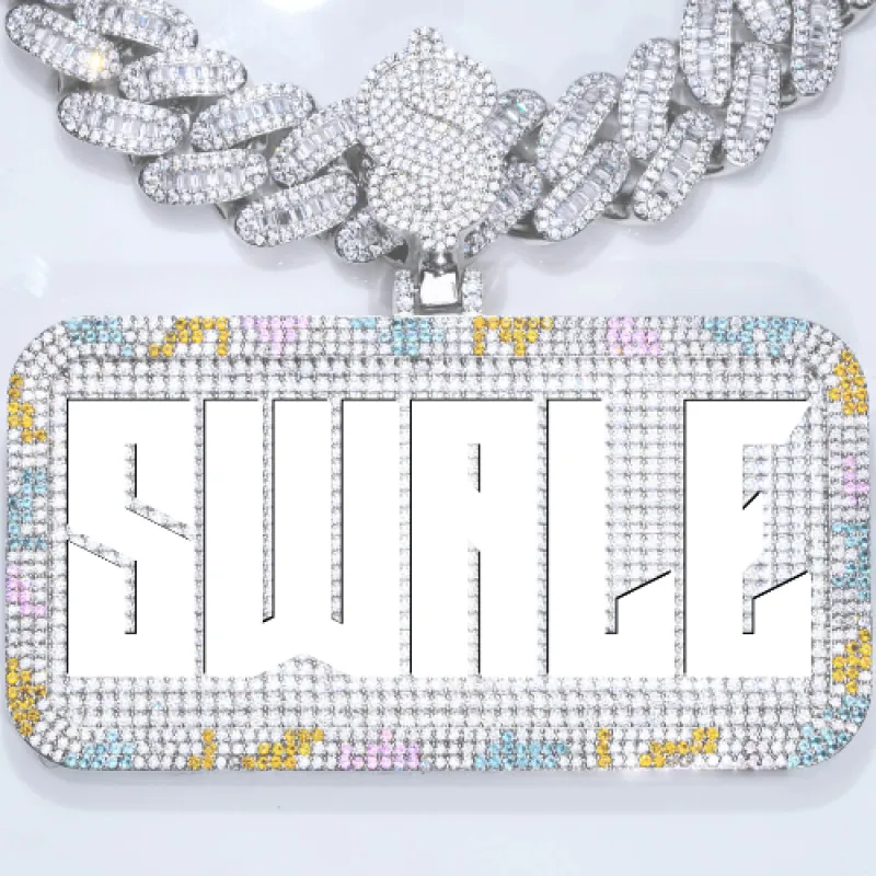 CUSTOM LETTER NECKLACE 3D COLORFUL SQUARE sold by The GUU Shop