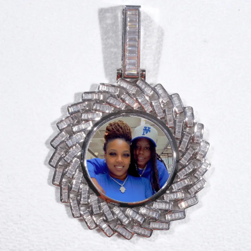 Large 3D Baguette Custom Picture Pendant sold by The GUU Shop