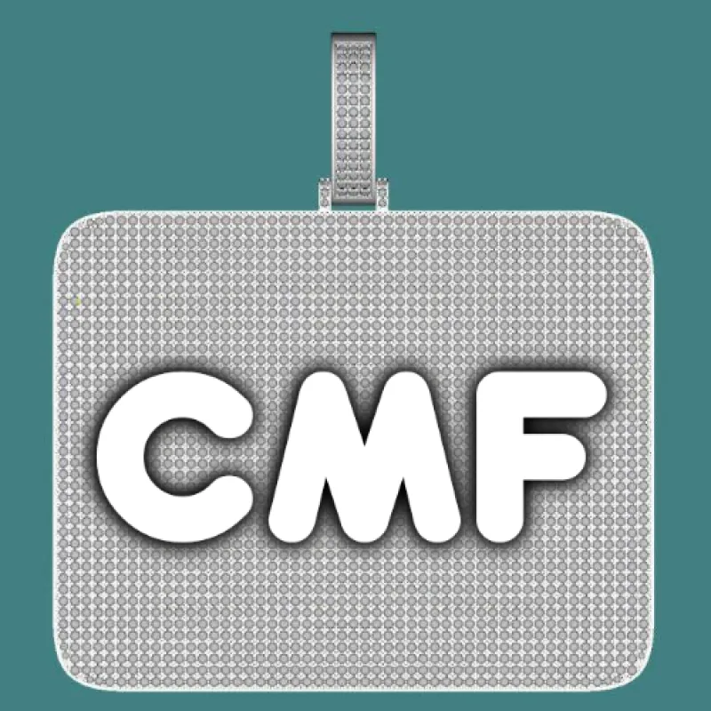 CUSTOM LETTER NECKLACE 3D BIG SQUARE sold by The GUU Shop