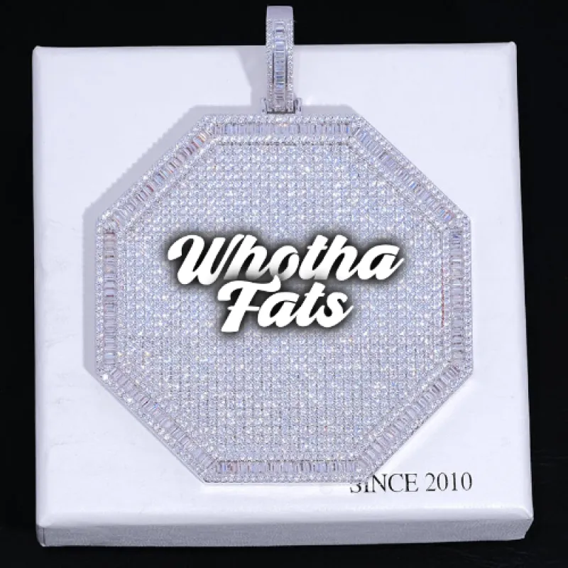 CUSTOM LETTER NECKLACE 3D BIG OCTAGON sold by The GUU Shop